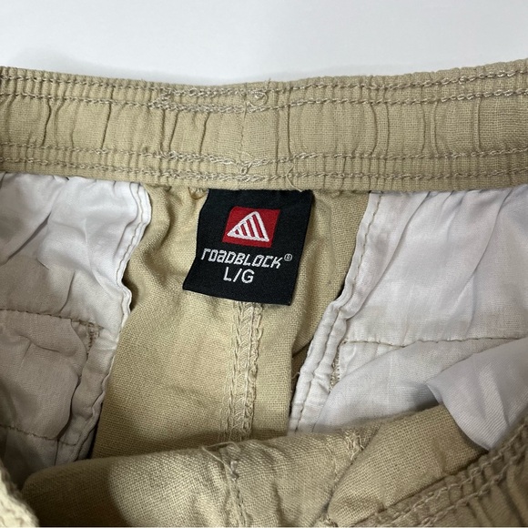 Roadblock boys shorts school casual drawstring pull on Khaki Sz Large - Picture 2 of 8